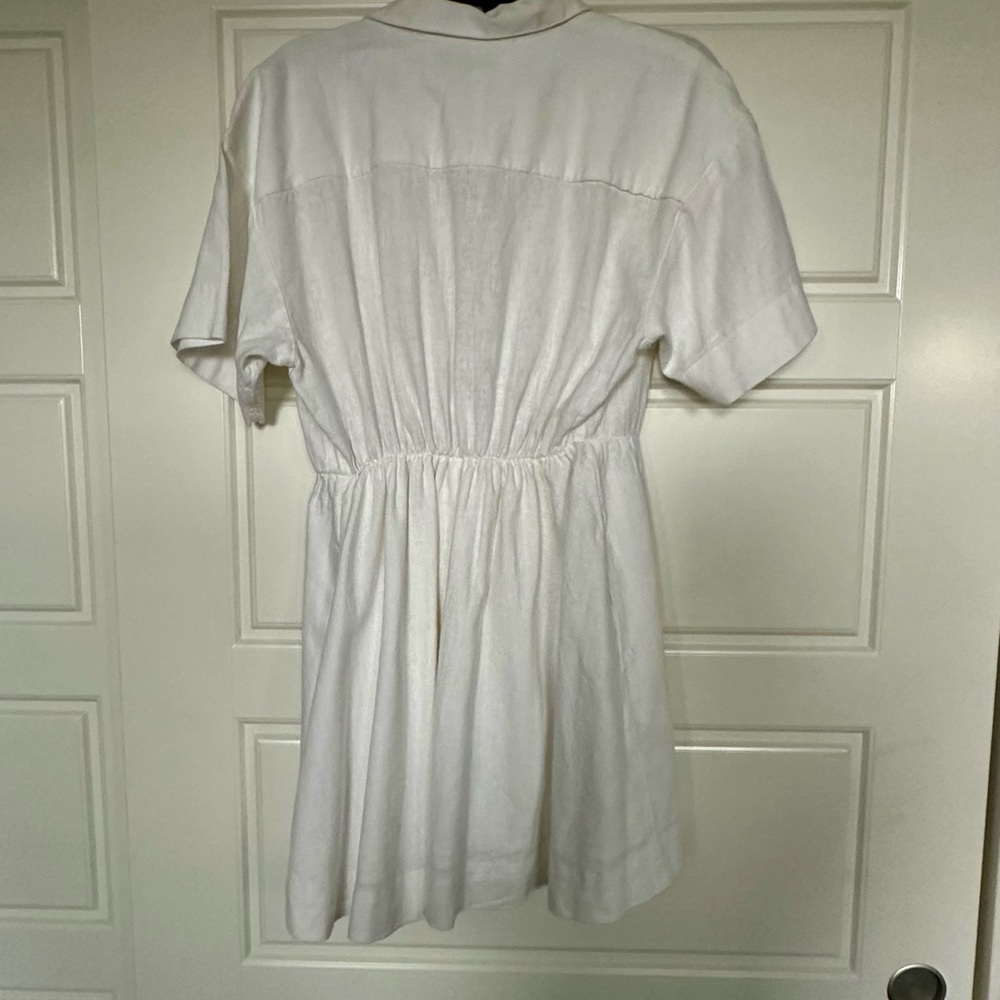 ABERCROMBIE white Button-Up Short Sleeve Dress - Picture 3 of 3